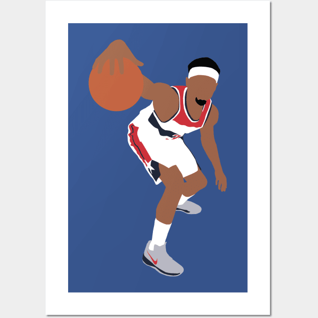 Bradley Beal Dribbling Wall Art by xRatTrapTeesx